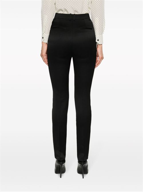 Wool satin trousers SAINT LAURENT | 766158Y2F351000